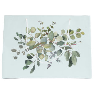 Bolsa De Regalo Grande Elegante bifurcación Eucalyptus Dusty Green