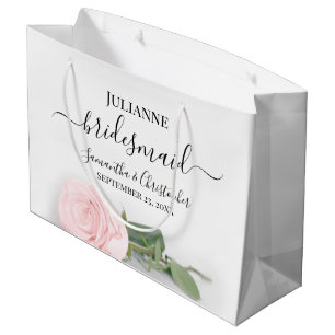 Bolsa De Regalo Grande Elegante Boda de la dama de honor rosa de altura l