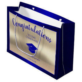 Bolsa De Regalo Grande Elegante Clase de Graduación de 2024 Felicidades