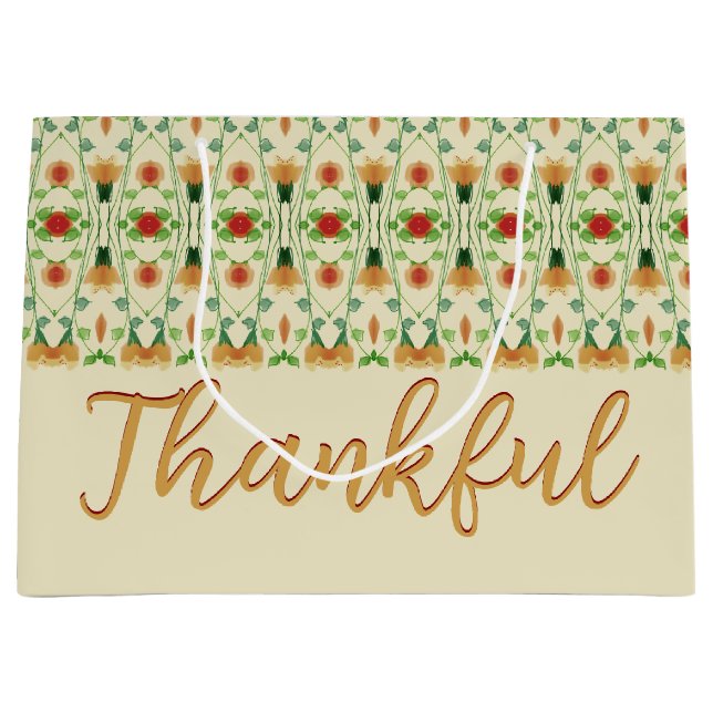 Bolsa De Regalo Grande Elegante con estampado floral (Anverso)