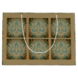 Bolsa De Regalo Grande Elegante Día de la Madre Damasco