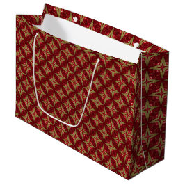 Bolsa De Regalo Grande Elegante estilo barroco vintage rojo y oro