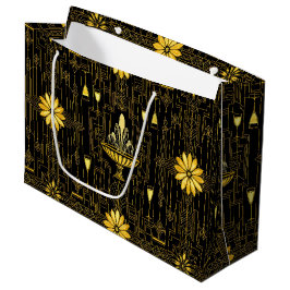 Bolsa De Regalo Grande Elegante gatsby negro dorado