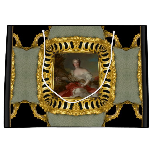 Bolsa de regalo grande elegante Girly Barroco Dian (Anverso)