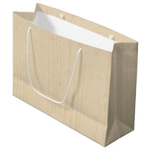 Bolsa De Regalo Grande Elegante grano de madera blanco español