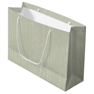 Bolsa De Regalo Grande Elegante grano de madera verde salvia