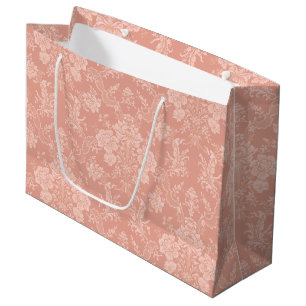Bolsa De Regalo Grande Elegante Moda romántica, Damasco floral