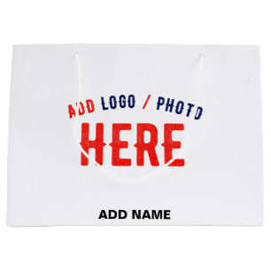 BOLSA DE REGALO GRANDE ELEGANTE MODERNO PERSONALIZABLE BLANCO VERIFICADO