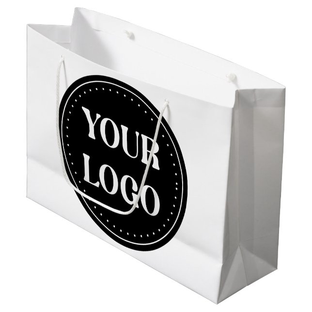 Bolsa De Regalo Grande elegante, moderno, refinado y editable.  (Angulo Anverso)