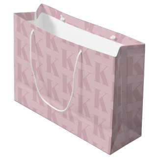 Bolsa De Regalo Grande Elegante Monograma de Negocio Púrpura