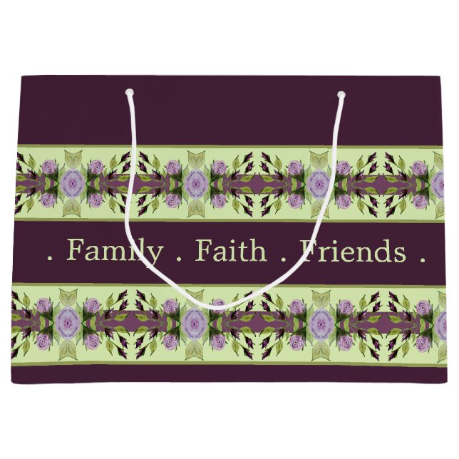 Bolsa De Regalo Grande Elegante morado oscuro (Anverso)