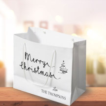 Elegante Navidad Minimalista en blanco y negro