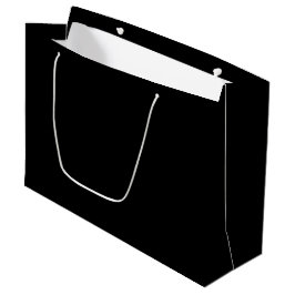 Bolsa De Regalo Grande Elegante Negro Sólido