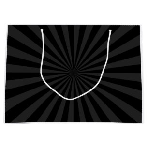 Bolsa De Regalo Grande Elegante negro y Personalizar de ráfaga de carbón 