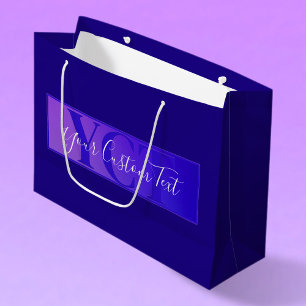 Bolsa De Regalo Grande Elegante nombre de letra moderna y monograma Ombre
