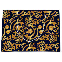 Elegante oro y azul marino
