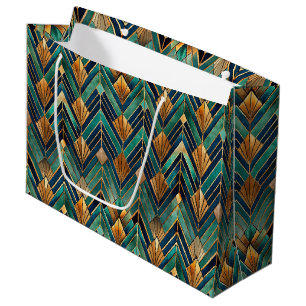 Bolsa De Regalo Grande Elegante patrón de azulejos Art Déco