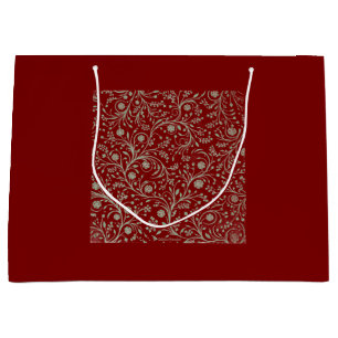 Bolsa De Regalo Grande Elegante patrón floral botánico – Naturaleza minim