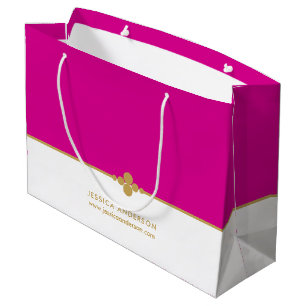 Bolsa De Regalo Grande Elegante Personalizado de oro rosado caliente
