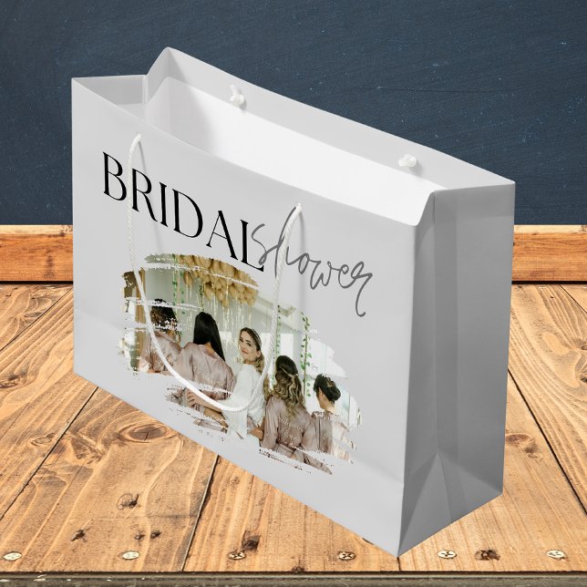 Bolsa De Regalo Grande Elegante Personalizado foto ducha de novia (Subido por el creador)