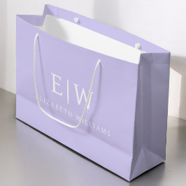 Bolsa De Regalo Grande Elegante Profesional Simple Monograma Minimalista