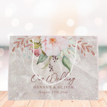 Elegante regalo de Boda Floral Peony Rosa