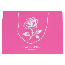 Elegante Rosa Caliente y Rosa Moderno con Nombre P