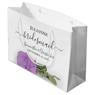 Bolsa De Regalo Grande Elegante Rosa púrpura de Lilac Posh Boda de la dam