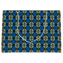 Bolsa De Regalo Grande Elegante Royal Blue y Gold Luxury