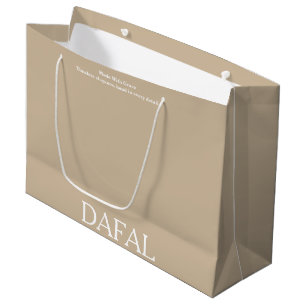BOLSA DE REGALO GRANDE ELEGANTE SENCILLO MODERNO LOGOTIPO NOMBRE PERSONAL