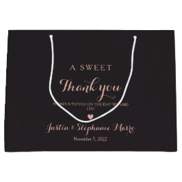 Bolsa De Regalo Grande Elegante Un Dulce Gracias Boda Personalizado