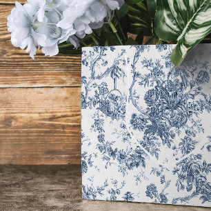 Bolsa De Regalo Grande Elegante Vintage francés grabado en toile floral-