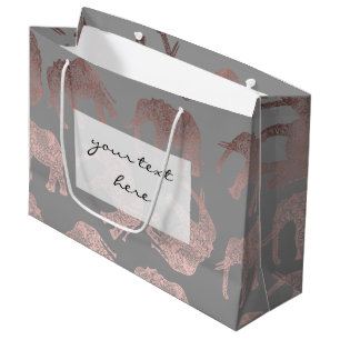 Bolsa De Regalo Grande elegante y claro patrón de elefante tribal de ros
