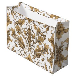Bolsa De Regalo Grande Elegantes damasquinados de época dorada