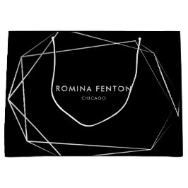 Bolsa De Regalo Grande Elegantes marcos plateados profesional moderno