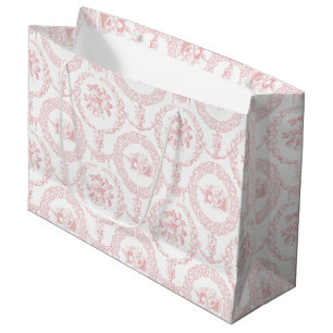 Bolsa De Regalo Grande Elegantes medallones y cisne florales grabados de