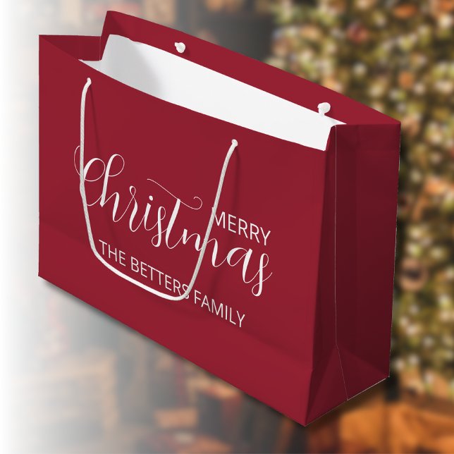 Bolsa De Regalo Grande Elegantes Navidades de Berry Sencillos y Limpios (Subido por el creador)