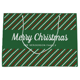 Bolsa De Regalo Grande Elegantes Navidades Verdes Y Rojos