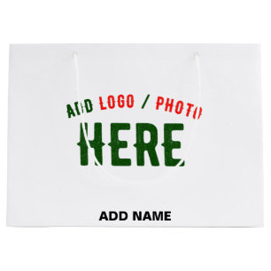 BOLSA DE REGALO GRANDE ELEGANTES PERSONALIZABLES BLANCOS MODERNOS VERIFIC
