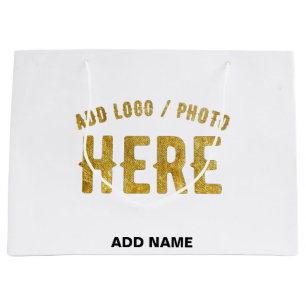 BOLSA DE REGALO GRANDE ELEGANTES PERSONALIZABLES BLANCOS MODERNOS VERIFIC