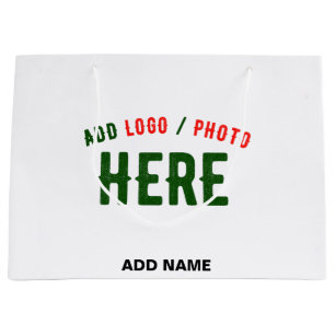 BOLSA DE REGALO GRANDE ELEGANTES PERSONALIZABLES BLANCOS MODERNOS VERIFIC