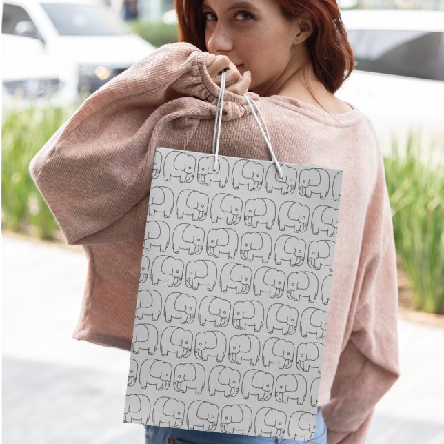Bolsa De Regalo Grande Elephant Personalizado (gift bag, birthday surprise gift bag, teddy bear gift bag, wine gift bag, travel bag, use and throw )