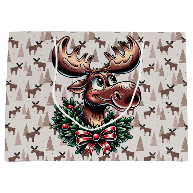 Bolsa De Regalo Grande Elk In Winter (Anverso)