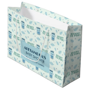 Bolsa De Regalo Grande Ella Está Lista Para Saltar Azul Boho Kawaii Refre