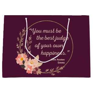 Bolsa De Regalo Grande Emma De Jane Austen Cita I - Estilo Cuto