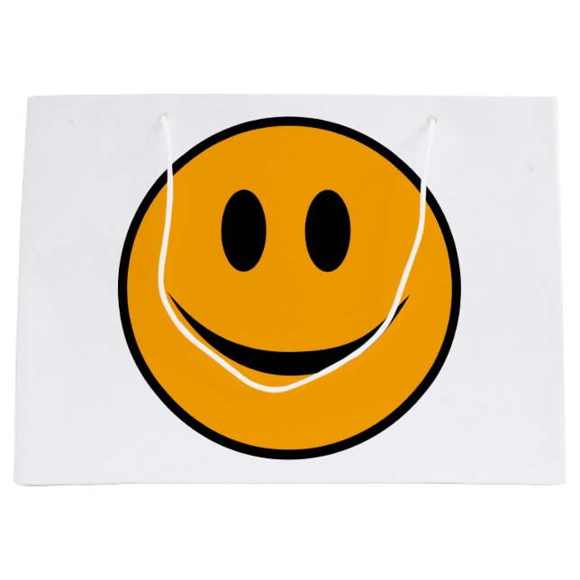 Bolsa De Regalo Grande Emoji Cara Sonriente (Anverso)