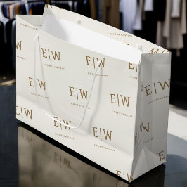 Bolsa De Regalo Grande Empaquetado de Empresa Comercial con Monograma de