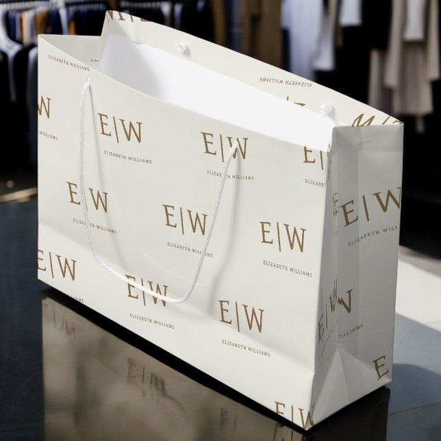 Bolsa De Regalo Grande Empaquetado de empresa comercial de monograma de m (Subido por el creador)