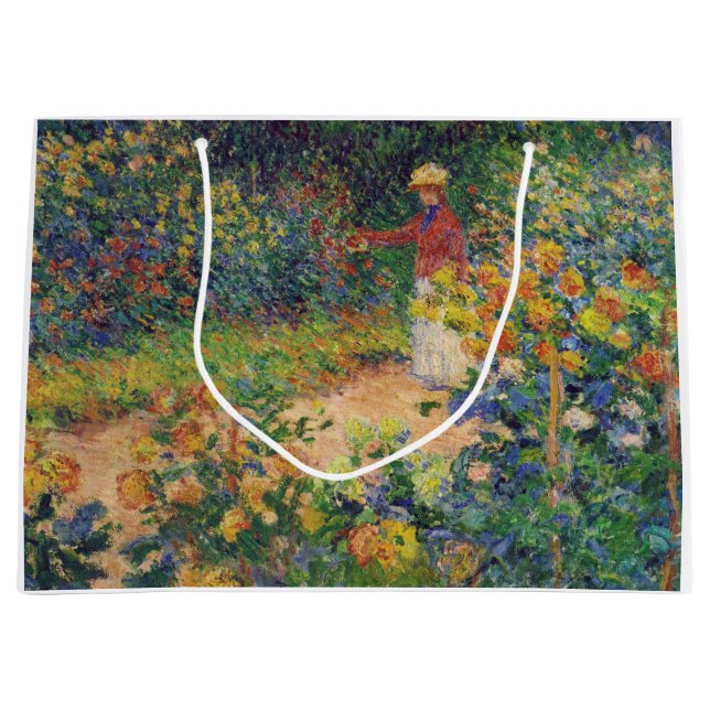 Bolsa De Regalo Grande En el jardín, Monet (Anverso)