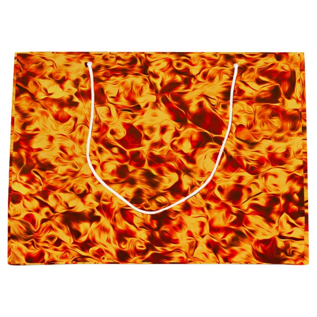 Bolsa De Regalo Grande Encendido - Llama Ardiente (Anverso)